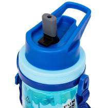 Eazy Kids Water Bottle 500ml with Straw - Blue