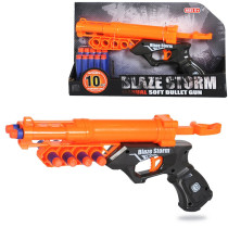 Little Story Kids Manual Bullet Gun with 10pcs Soft Bullets - Orange