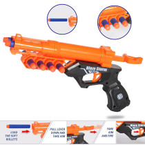 Little Story Kids Manual Bullet Gun with 10pcs Soft Bullets - Orange
