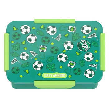 Eazy Kids Lunch Box, Soccer - Green, 850ml