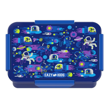 Eazy Kids Lunch Box, Astronauts - Blue, 850ml