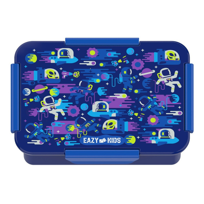 Eazy Kids Lunch Box, Astronauts - Blue, 850ml