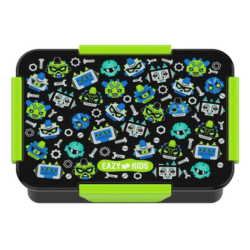 Eazy Kids Lunch Box, Gen Z - Black, 850ml