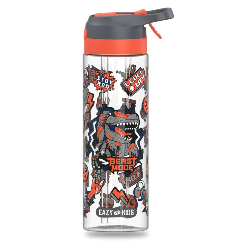 Eazy Kids Tritan Water Bottle w/ Spray, Gen Z - Grey, 750ml