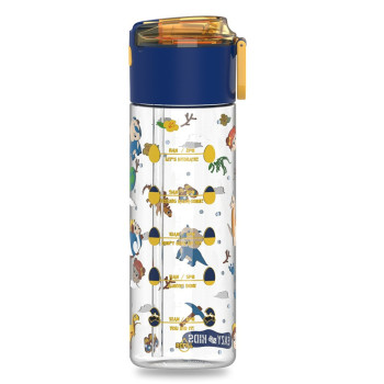 Eazy Kids Tritan Water Bottle w/ Snack Box, T-Rex- Blue, 450ml