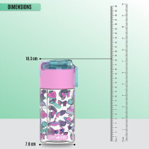 Eazy Kids Tritan Water Bottle w/ Snack Box, Gen Z - Pink, 450ml
