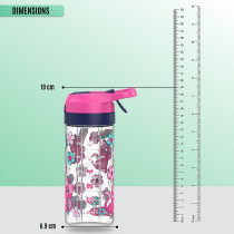 Eazy Kids Lunch Box Set and Tritan Water Bottle w/ Spray, Cat - Pink, 420ml
