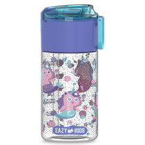 Eazy Kids Lunch Box and Tritan Water Bottle w/ Snack Box, Mermaid - Purple, 450ml