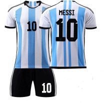 Al Amal Football fan jersey Messi Fullset shorts & Jersey white & Blue ( UNISEX ) 