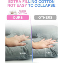 UK+ U-Shaped Pregnancy Pillow, Cotton Full Body Pillow for Pregnant Women Sleeping Support, Velvet Comfortable-light grey
