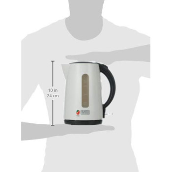 BLACK&DECKER Cordless Electric Kettle, 2200W Power, 1.7L, with Water-Level Indicator, Removable Filter & Auto Shut-Off, 360-Degree Cord Design, Perfect for Warm Beverages, 2 years warranty, JC70-B5