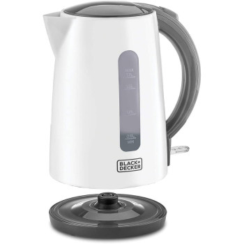 BLACK&DECKER Cordless Electric Kettle, 2200W Power, 1.7L, with Water-Level Indicator, Removable Filter & Auto Shut-Off, 360-Degree Cord Design, Perfect for Warm Beverages, 2 years warranty, JC70-B5