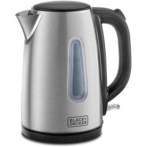 BLACK&DECKER Cordless Electric Kettle, 2200W Power, 1.7L, with Water-Level Indicator, Removable Filter & Auto Shut-Off, Stainless Steel Body, Perfect for Beverages, 2 years warranty, JC450-B5