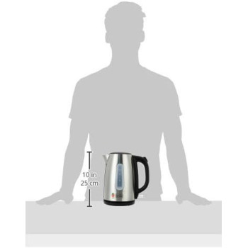 BLACK&DECKER Cordless Electric Kettle, 2200W Power, 1.7L, with Water-Level Indicator, Removable Filter & Auto Shut-Off, Stainless Steel Body, Perfect for Beverages, 2 years warranty, JC450-B5