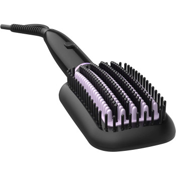 PHILIPS Stylecare Essential Heated Straightening Brush, Extra Large Brush Area, Tourmaline Ceramic Coating, 2 Temperature Settings, 3 Pin, Bhh88003, 2 Years Warranty