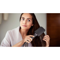 PHILIPS Stylecare Essential Heated Straightening Brush, Extra Large Brush Area, Tourmaline Ceramic Coating, 2 Temperature Settings, 3 Pin, Bhh88003, 2 Years Warranty