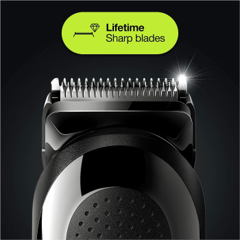 Braun Mgk 3245 All-In-One Trimmer 7-In-1 Beard Trimmer, Hair Clipper, Detail Trimmer, Rechargeable, With Gillette Proglide Razor, Blackblue