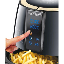 BLACK&DECKER Digital Air Fryer, 1500W, 4L/1.2kg, 360Degree Hot Air Convection Technology, Temperature & Time Controller, Touch Digital Display, Frying Grilling, Roasting & Baking, 2 years warranty, A400-B5