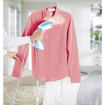 BLACK&DECKER 1200W 260ml Handheld Garment Steamer With 20gm/min Steam, Anti Calc System, Fabric Lint Remover and Universal Bottle Adaptor For Wrinkle Free&Santized Garment HST1200-B5 2 Years Warranty