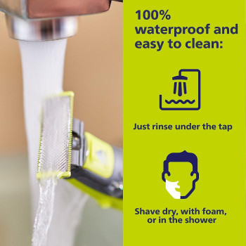 PHILIPS Norelco OneBlade Hybrid Electric Trimmer and Shaver, Frustration Free Packaging, QP2520/90