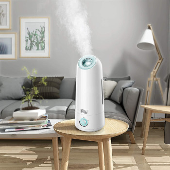 BLACK&DECKER Air Humidifier 25W 5L Coverage 430sqft, Ultrasonic System With Mist Level Control Auto Shutoff and Water Indicator That Removes Impurities From The HM5000-B5 2 Years Warranty