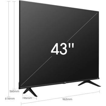 Hisense 43 Inch TV 4K UHD Smart TV, With Dolby Vision HDR, DTS Virtual X, YouTube, Netflix, Freeview Play & Alexa Built-in, Bluetooth & WiFi Black Model 43A6GTUK -1 Year Full Warranty