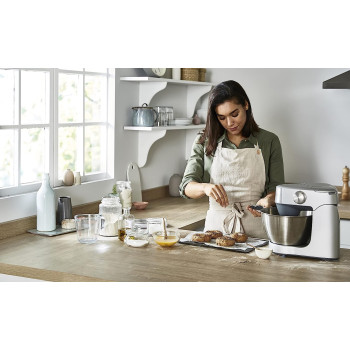 KENWOOD Stand Mixer Kitchen Machine PROSPERO+ 1000W with 4.3L Stainless Steel Bowl, K-Beater, Whisk, Dough Hook KHC29.A0SI Silver