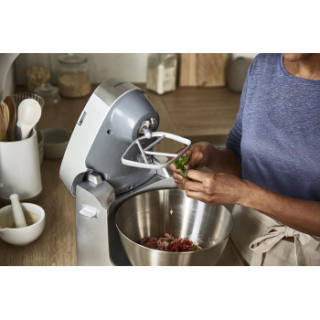 KENWOOD Stand Mixer Kitchen Machine PROSPERO+ 1000W with 4.3L Stainless Steel Bowl, K-Beater, Whisk, Dough Hook KHC29.A0SI Silver