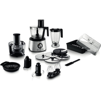PHILIPS Avance Collection Multifunction Food Processor Hr7778/01, 1300W, Compact 4In1 Setup, 3.4L Bowl With Stainless Steel Disc, 2.2L Blender, Centrifugal Juicer + Citrus Press, Metal Kneading Hook