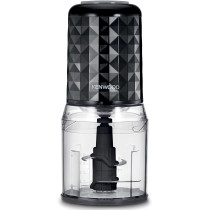 KENWOOD Chopper 400W Electric Food Chopper with 500ml Bowl, Dual Speed, Stainless Steel Quad Blade, Rubber Lid, Ice Crush Function CHP40.000BK Black