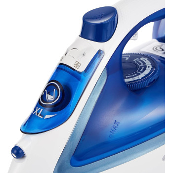 TEFAL Easygliss Durilium Airglide Soleplate Steam Iron, 2400 Watts, Blue/White, FV5715M0, 1 year warranty