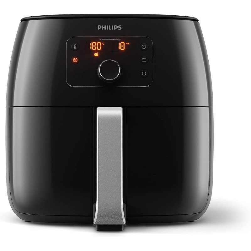 PHILIPS Avance Collection 2200W Air Fryer, with Fat Removal Technology for Healthy Cooking/Baking/Grilling, HD9650/91, Black., 1.4Kg XXL - 2 Years Warranty - UAE Version