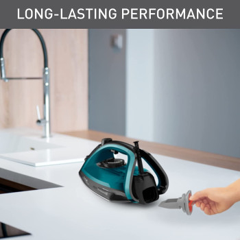 TEFAL Ultragliss Anti-Calc Plus FV6848 Steam Iron/Black & Turquoise