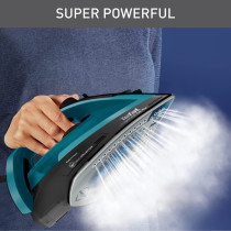TEFAL Ultragliss Anti-Calc Plus FV6848 Steam Iron/Black & Turquoise