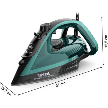 TEFAL Ultragliss Anti-Calc Plus FV6848 Steam Iron/Black & Turquoise