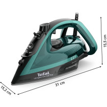 TEFAL Ultragliss Anti-Calc Plus FV6848 Steam Iron/Black & Turquoise