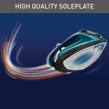 TEFAL Ultragliss Anti-Calc Plus FV6848 Steam Iron/Black & Turquoise