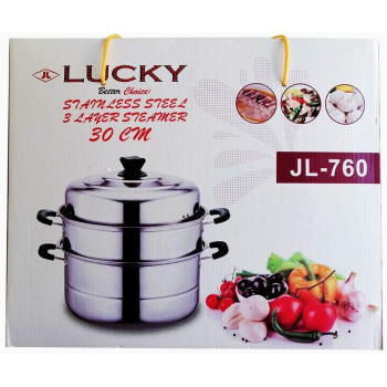 LUCKY BETTER CHOICE 3 Tier Stainless Steel Steamer and cooking Pot JL-760