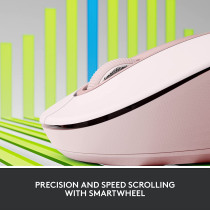 Logitech Signature M650 Wireless Mouse - For Small To Medium Sized Hands, Customizable Side Buttons, Contoured Shape - Rose
