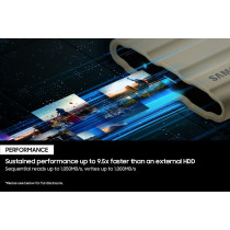 SAMSUNG T7 Shield 2TB, Portable SSD, up-to 1050MB/s, USB 3.2 Gen2, Rugged, IP65 Water & Dust Resistant, for Photographers, Content Creators and Gaming, Extenal Solid State Drive (MU-PE2T0R/WW), Blue
