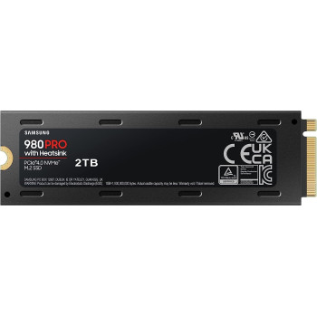 SAMSUNG 980 PRO SSD with Heatsink 2TB PCIe Gen 4 NVMe M.2 Internal Solid State Hard Drive, Heat Control, Max Speed, PS5 Compatible, MZ-V8P1T0CW
