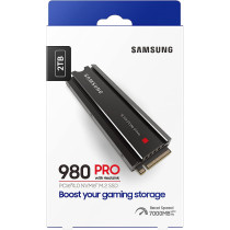 SAMSUNG 980 PRO SSD with Heatsink 2TB PCIe Gen 4 NVMe M.2 Internal Solid State Hard Drive, Heat Control, Max Speed, PS5 Compatible, MZ-V8P1T0CW