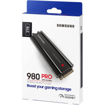 SAMSUNG 980 PRO SSD with Heatsink 2TB PCIe Gen 4 NVMe M.2 Internal Solid State Hard Drive, Heat Control, Max Speed, PS5 Compatible, MZ-V8P1T0CW