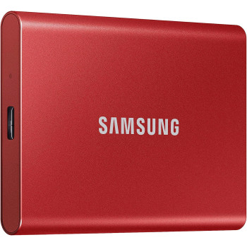 SAMSUNG T7 1TB, Portable SSD, up to 1050MB/s, USB 3.2 Gen2, Gaming, Students & Professionals, External Solid State Drive (MU-PC1T0R/AM), Red