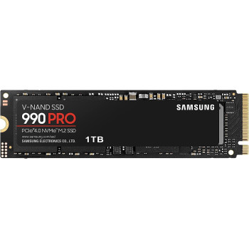 SAMSUNG 990 PRO 1TB PCIe 4.0 (up to 7450 MB/s) NVMe M.2 (2280) Internal Solid State Drive (SSD) (MZ-V9P1T0BW)