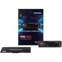 SAMSUNG 990 PRO 1TB PCIe 4.0 (up to 7450 MB/s) NVMe M.2 (2280) Internal Solid State Drive (SSD) (MZ-V9P1T0BW)