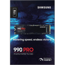 SAMSUNG 990 PRO 1TB PCIe 4.0 (up to 7450 MB/s) NVMe M.2 (2280) Internal Solid State Drive (SSD) (MZ-V9P1T0BW)