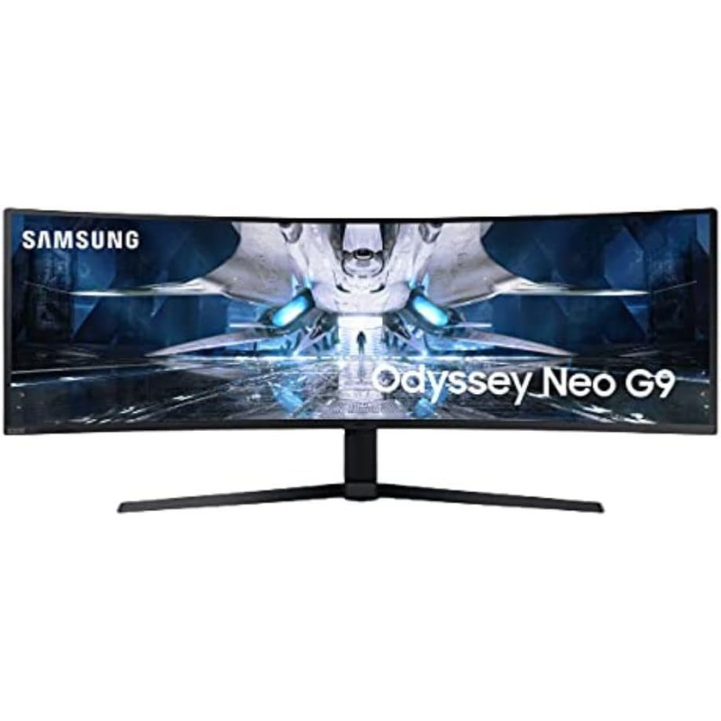 SAMSUNG Odyssey Neo G9 49 Inch Curved 240Hz Ultra Wide DQHD Gaming Monitor With Quantum Mini LED, 1000R Curvature, 2021 Model, Black