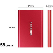 SAMSUNG T7 Portable SSD 2TB - Up to 1050MB/s - USB 3.2 External Solid State Drive, Grey (MU-PC2T0T/AM)