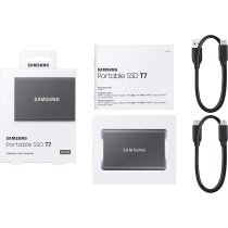 SAMSUNG T7 Portable SSD 2TB - Up to 1050MB/s - USB 3.2 External Solid State Drive, Grey (MU-PC2T0T/AM)